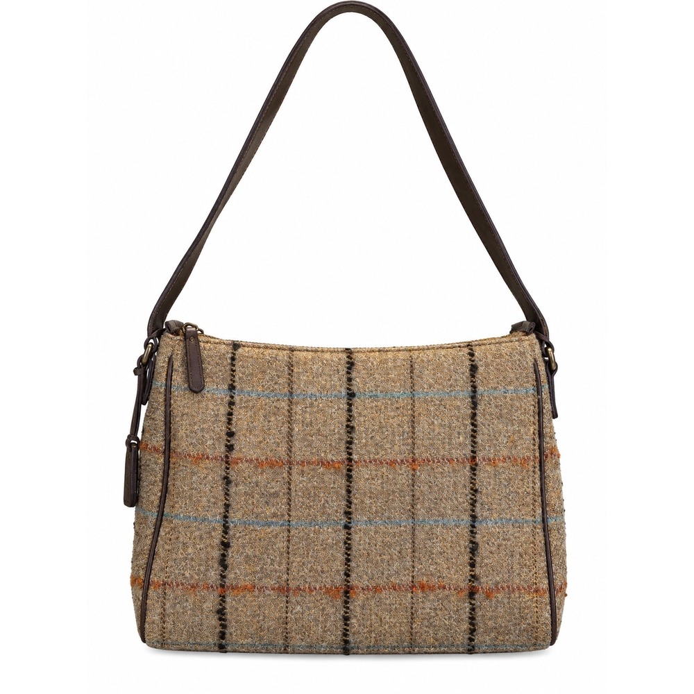 Lauren Ralph Lauren Plaid Tweed Shoulder Bag